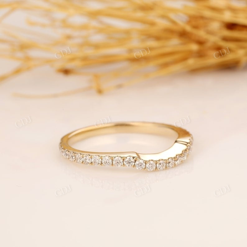 Natural Diamond Round Cut Yellow Gold Matching Wedding Band Wedding Band customdiamjewel   