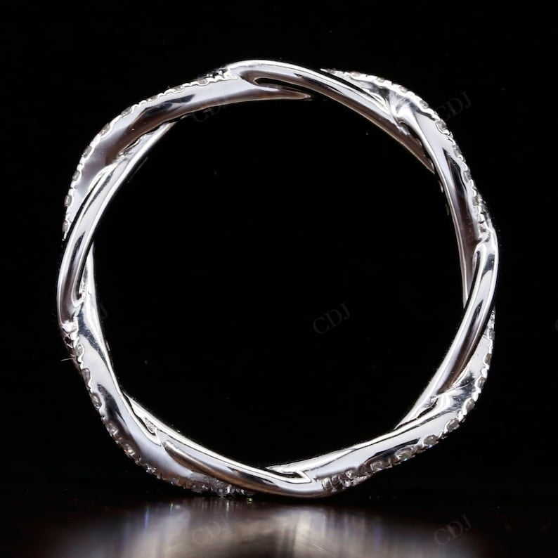 0.30CTW Round Lab Grown Diamond Twisted Wedding Band  customdiamjewel   