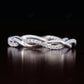 0.30CTW Round Lab Grown Diamond Twisted Wedding Band  customdiamjewel 10KT White Gold VVS-EF