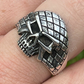 Antique Half Skull Hip Hop Ring  customdiamjewel   