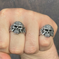 Antique Half Skull Hip Hop Ring  customdiamjewel   