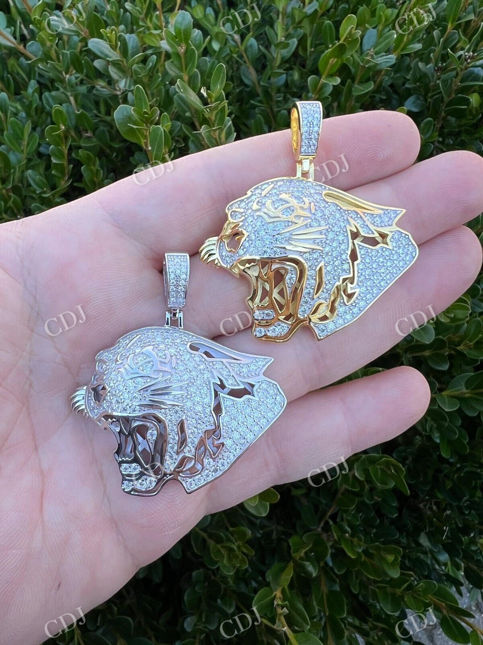 925 Sterling Silver Panther Puma Cougar Pendant  customdiamjewel   