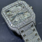 Full White Cartier Skeleton Bust Down Watch  customdiamjewel   