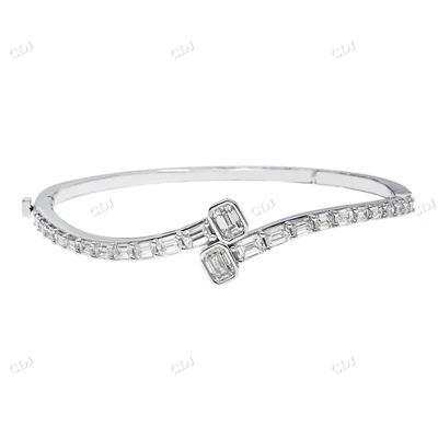 Luxury Emerald Cut Diamonds Designer Bracelet hip hop jewelry CustomDiamJewel