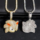 Hip Hop Iced Out Big Sonic Diamond Pendant  customdiamjewel   