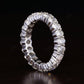 3.90CTW Oval Cut Lab Grown Diamond Full Eternity Wedding Band  customdiamjewel   