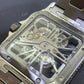 Full White Cartier Skeleton Bust Down Watch  customdiamjewel   