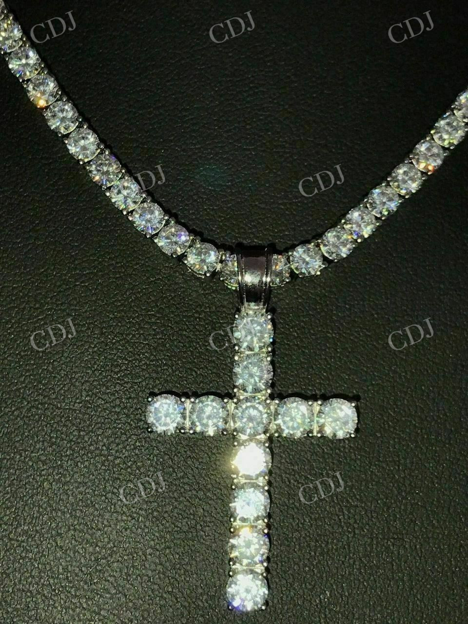 Lab Grown Diamond Cross Pendant For Men  customdiamjewel   