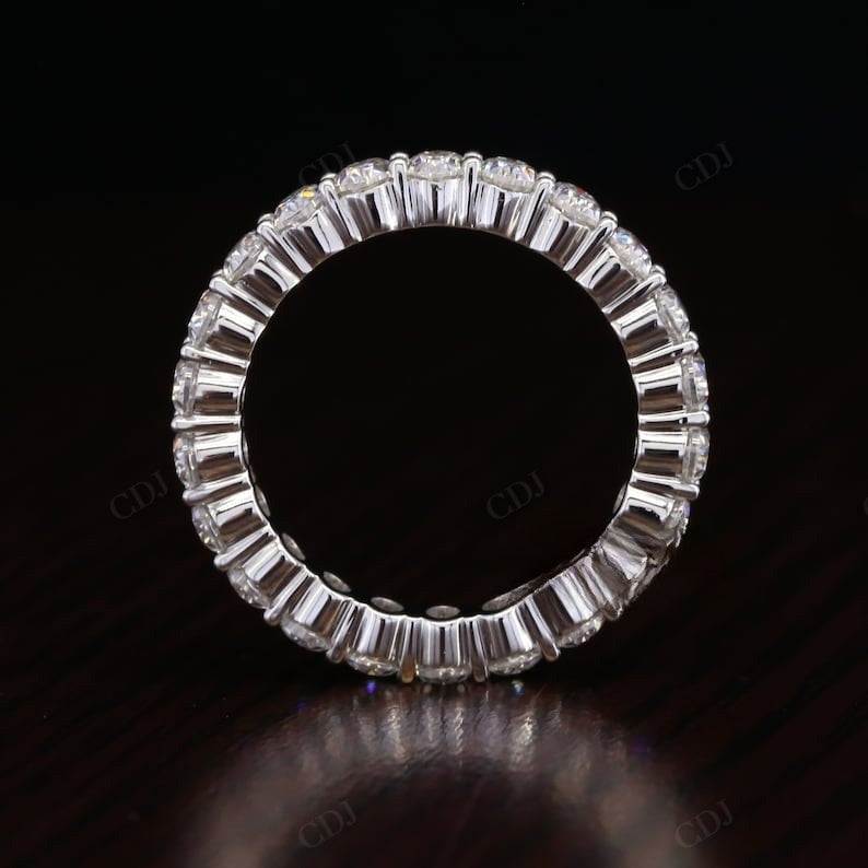 3.90CTW Oval Cut Lab Grown Diamond Full Eternity Wedding Band  customdiamjewel   