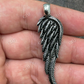 925 Sterling Silver Angel Wing Feather Pendant  customdiamjewel   