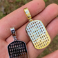 Two Tone Baguette Diamond Pendant  customdiamjewel   