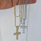 Baguette And Round Diamond Cross Pendant  customdiamjewel   