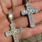 Baguette And Round Diamond Cross Pendant  customdiamjewel   