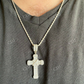 Baguette And Round Diamond Cross Pendant  customdiamjewel   