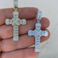 Baguette And Round Diamond Cross Pendant  customdiamjewel   