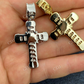 Baguette And Round Diamond Cross Pendant  customdiamjewel   