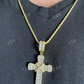 Baguette And Round Diamond Cross Pendant  customdiamjewel   