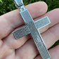 925 Sterling Silver Black Stone Cross Pendant  customdiamjewel   