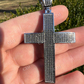 925 Sterling Silver Black Stone Cross Pendant  customdiamjewel   