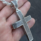 925 Sterling Silver Black Stone Cross Pendant  customdiamjewel   