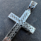 925 Sterling Silver Black Stone Cross Pendant  customdiamjewel   