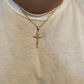 14K Gold Plain Cross Jesus Crucifix Pendant  customdiamjewel   