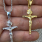 14K Gold Plain Cross Jesus Crucifix Pendant  customdiamjewel   