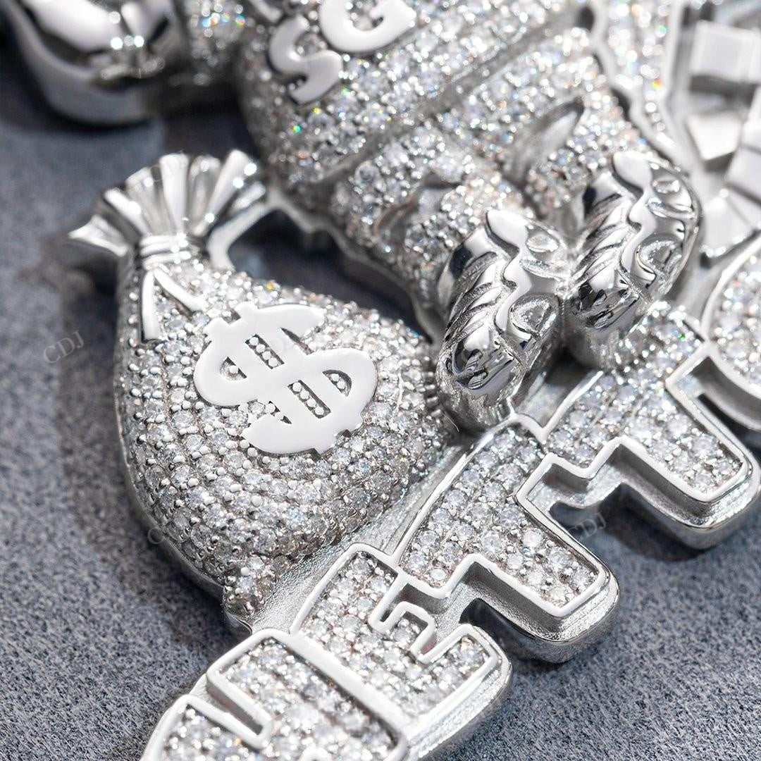 Men's 3D Hip Hop Iced Out Diamond Pendant hip hop jewelry customdiamjewel   