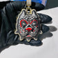 Enamel Print Animal Head Iced Out Pendant hip hop jewelry CustomDiamJewel   