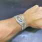 Rolex Jubilee Two Tone Rainbow Digit Moissanite Watch  customdiamjewel   