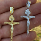 14K Gold Plain Cross Jesus Crucifix Pendant  customdiamjewel   