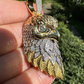 Round Diamond Solid Gold Eagle Pendant  customdiamjewel   