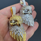 Round Diamond Solid Gold Eagle Pendant  customdiamjewel   