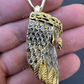 Round Diamond Solid Gold Eagle Pendant  customdiamjewel   