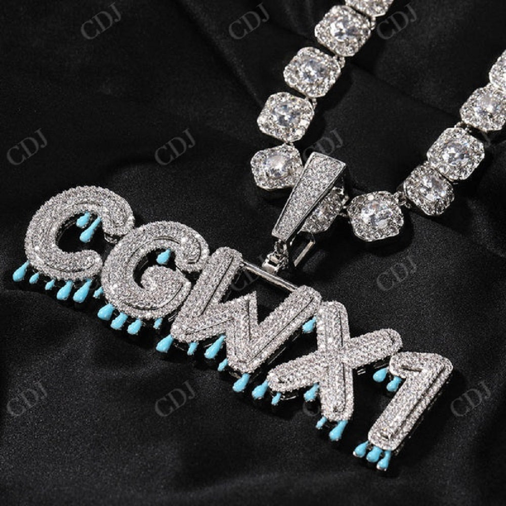 Moissanite Iced Out Custom Hip Hop Pendant  CustomDiamJewel   