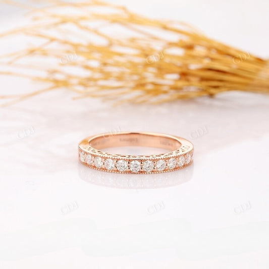 0.24CTW Antique Filigree Lab Grown Diamond Band  customdiamjewel   