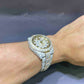 Two Tone Rolex Sky Dweller Moissanite Watch  customdiamjewel   