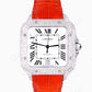 Cartier Santos Custom Diamond Watch  customdiamjewel   