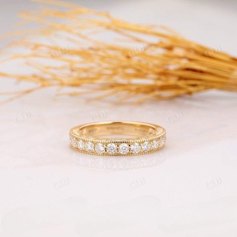 0.24CTW Antique Filigree Lab Grown Diamond Band  customdiamjewel   