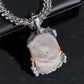 Iced Out Diamond Travis Scott Anime Funny Ghost Enamel Pendant  customdiamjewel   