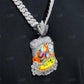 Iced Out Diamond Travis Scott Anime Funny Ghost Enamel Pendant  customdiamjewel   