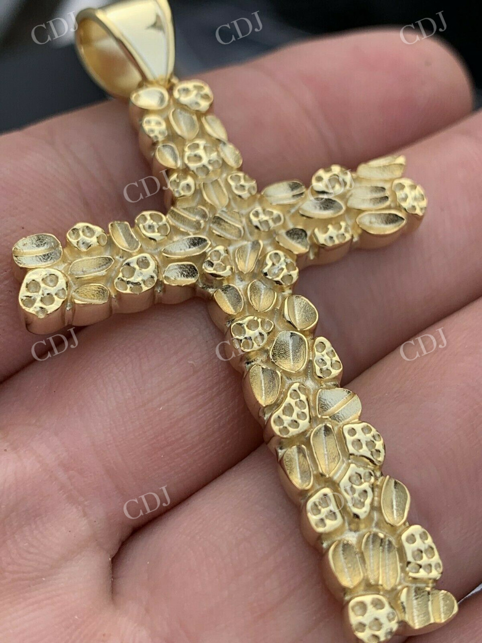 14k Gold Cross Pendant For Men  customdiamjewel   