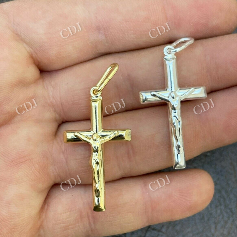 925 Sterling Silver Cross Jesus Pendant  customdiamjewel   