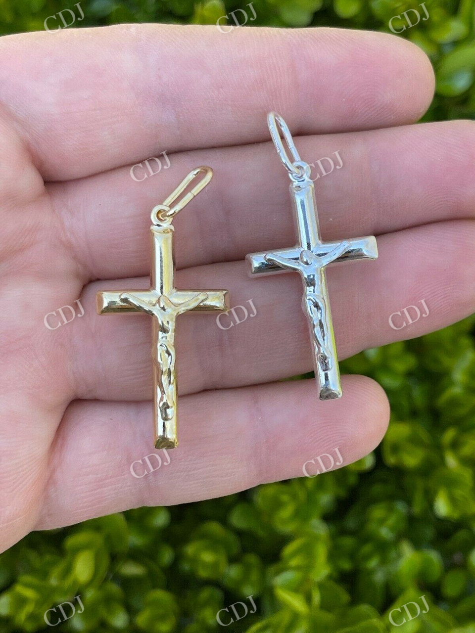 925 Sterling Silver Cross Jesus Pendant  customdiamjewel   