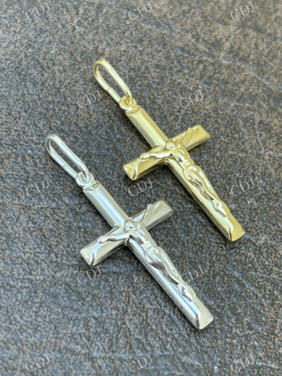 925 Sterling Silver Cross Jesus Pendant  customdiamjewel   