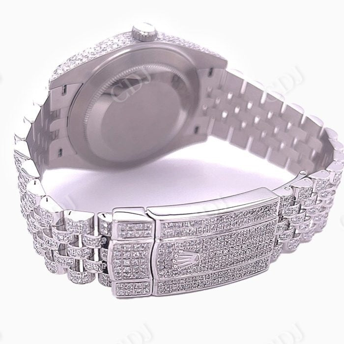 Rolex Stainless Steel Diamond Custom Watch  customdiamjewel   