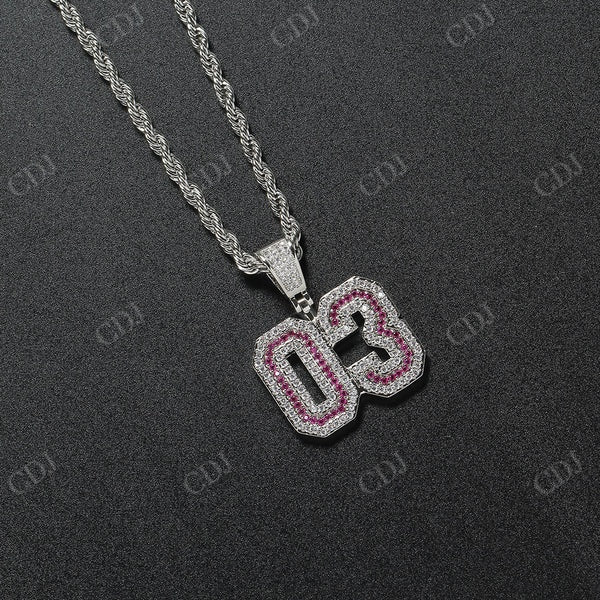 Hip Hop Moissanite Custom Number Letter Pendant  CustomDiamJewel   