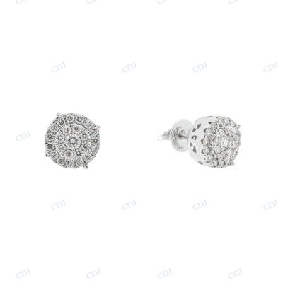 Double Row Diamond Simple Women Earrings hip hop jewelry CustomDiamJewel