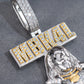 Two Tone Iced Out Diamond Hip Hop Custom Pendant  customdiamjewel   