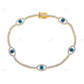 14K Yellow Gold CVD Diamond Evil Eye Bracelet hip hop jewelry CustomDiamJewel